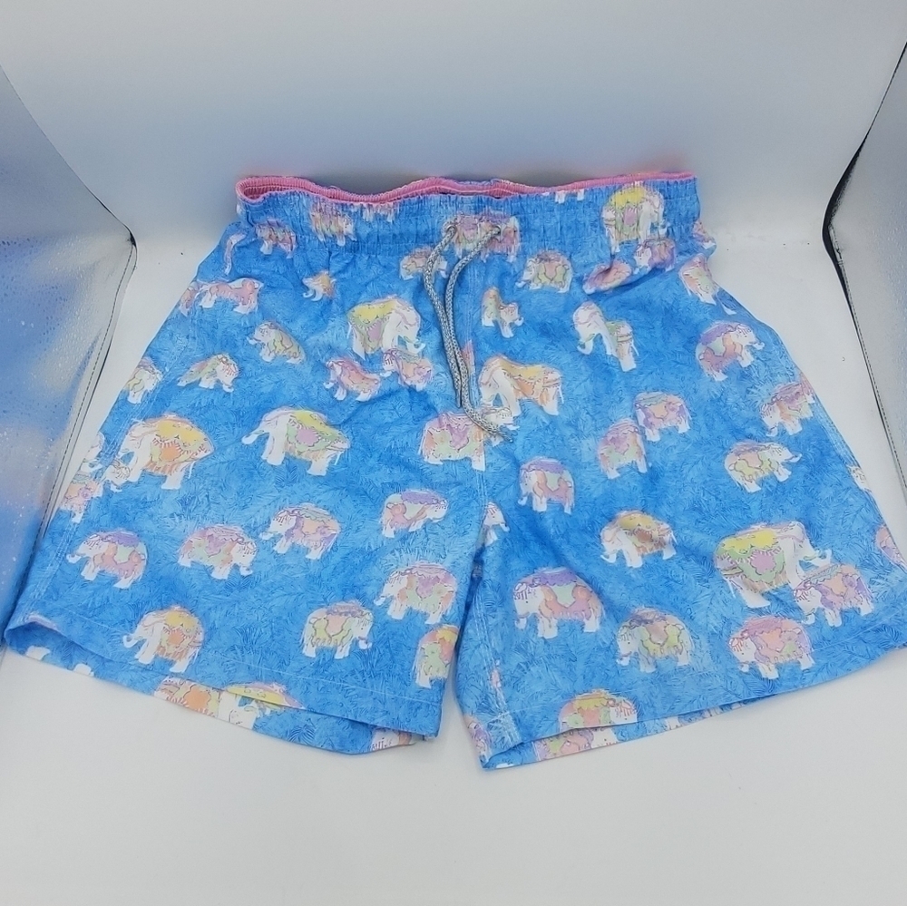 MICHAEL'S SWIMWEAR MEN'S   ELEPHANTS SWIM TRUNKS SIZE L